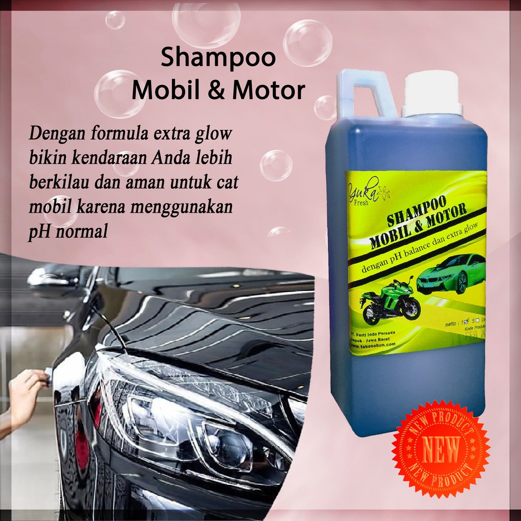 YUKA Shampoo Mobil dan Motor 1 Liter Shampo Snow Wash