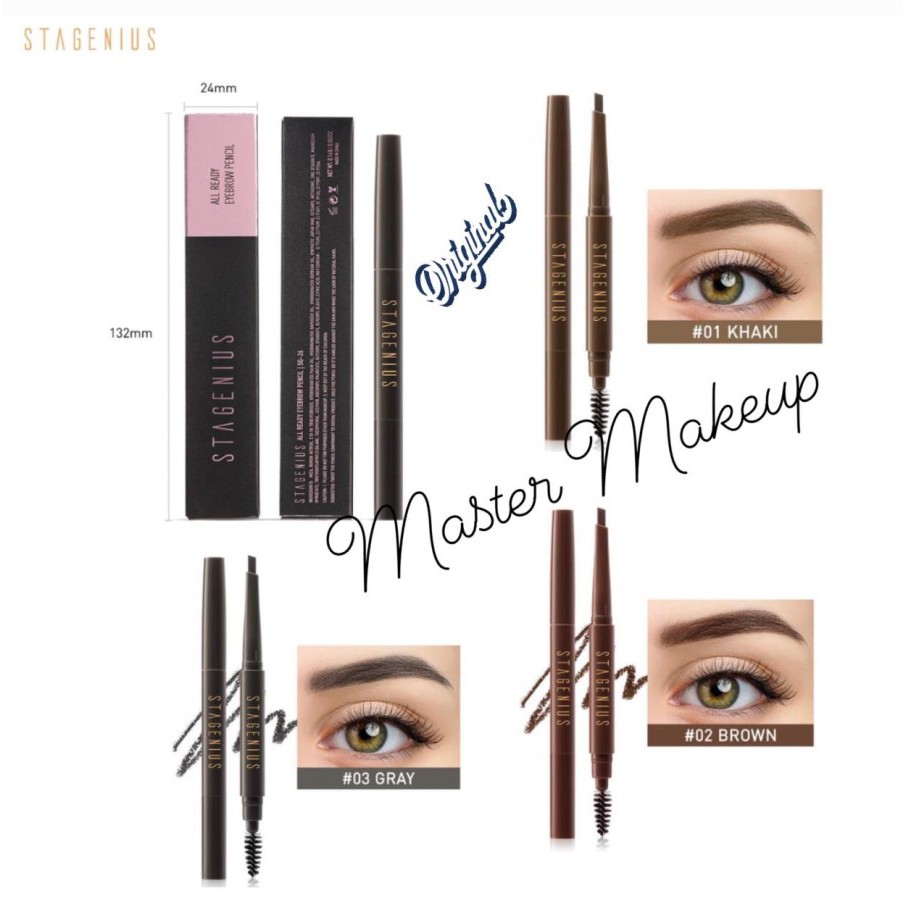STAGENIUS S26 EYEBROW PENCIL ALIS DOUBLE HEAD LONG LASTING MOREFINE
