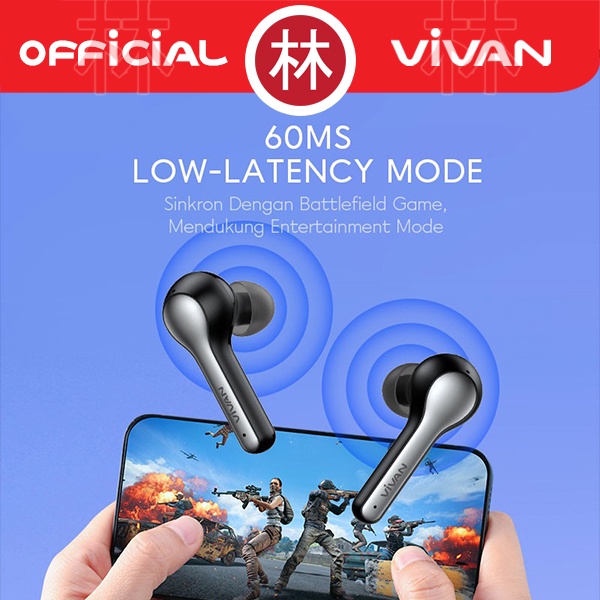 VIVAN Liberty T210NC Headset Bluetooth 5.2 True Wireless Mirroring