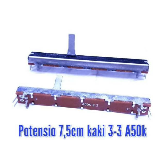 Potensio Geser 7,5cm Kaki3-3 A50K