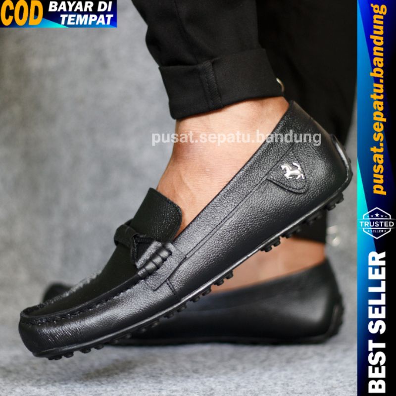 Sepatu Pria Ferrari Keren Terlaris Kulit Asli Untuk Kerja Kantor Formal dan Casual Santai