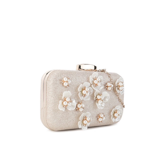 Aamour Florentine Diamond Clutch Wanita