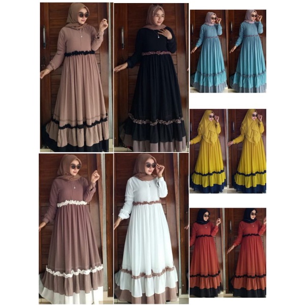 ALYA DRESS GAMIS CERUTY BABYDOL POLOS FULL PURING GAMIS PREMIUM BY ALHAYA GAMIS TERLARIS GAMIS MURAH