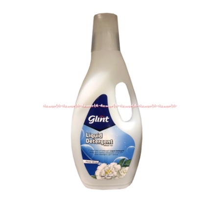 Glint Liquid Detergent 1L Detergen Cair Wangi Aroma Bunga Putih Floral White Putih 1 ltr 1 Litter Glin Sabun Cuci Pakaian Baju Cair