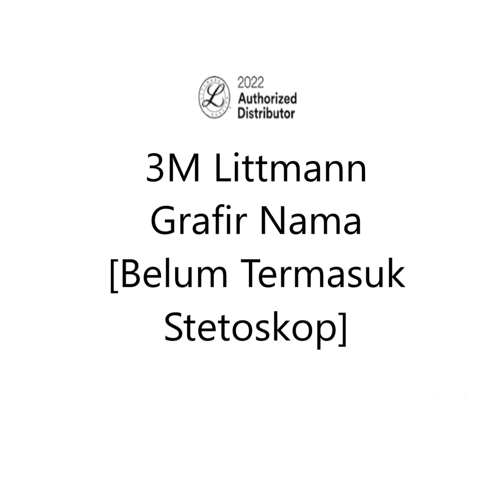 3M Littmann Grafir Nama [Belum Termasuk Stetoskop]