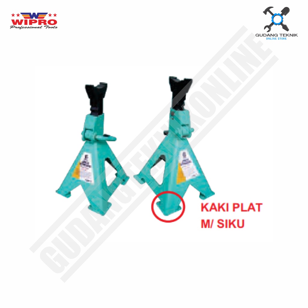 Jack Stand 6 Ton with Kaki 1Set 2Pcs WIPRO T-46001 / Tahanan Dongkrak Mobil Truk 6T 6t WIPRO T 46001 - Dongkrak Jack stand With Pin WIPRO T46001