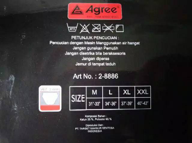 3 PCS CELANA DALAM PRIA AGREE HALUS/SEMPAK PRIA DUS MERAH HITAM