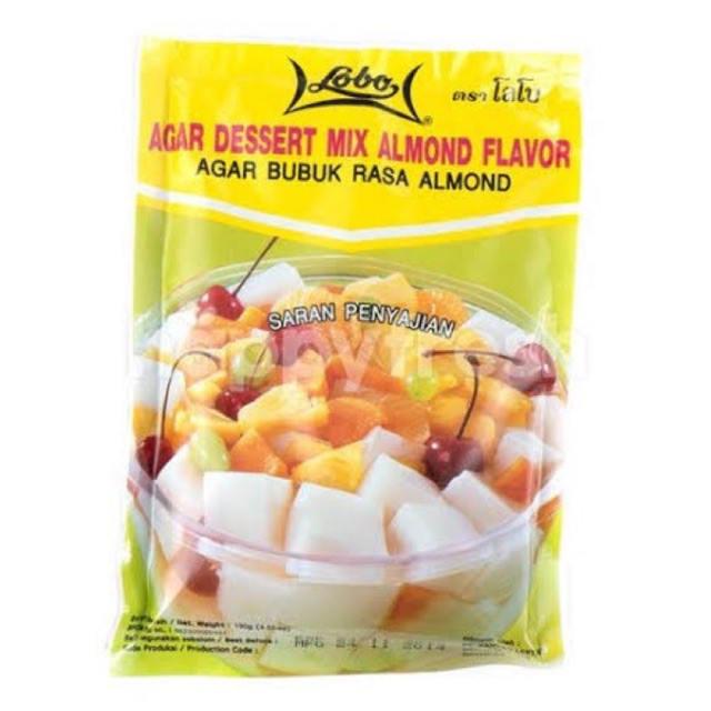 Lobo Agar Dessert Mix Almond// Agar Bubuk Rasa Almond 130g