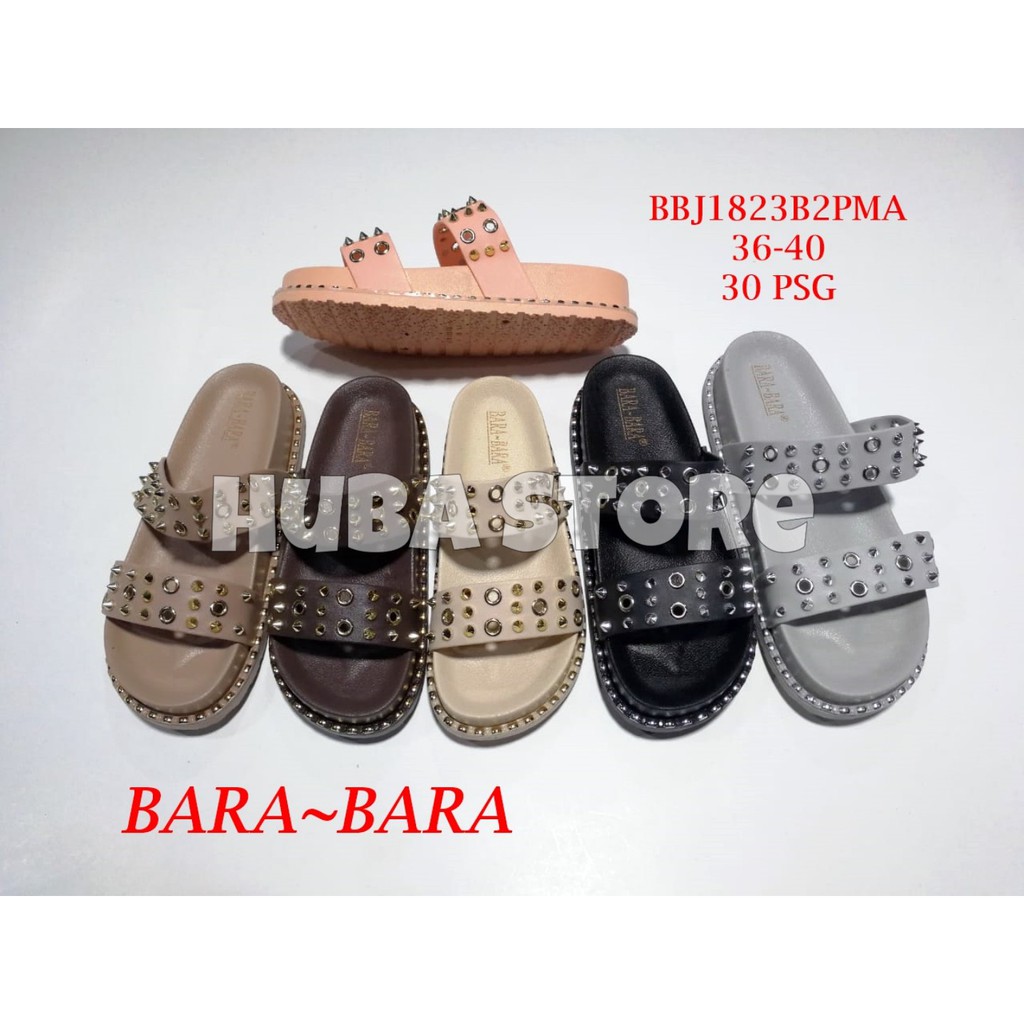 SANDAL SLOP WANITA JELLY SENDAL KOKOP CEWEK KARET IMPORT BARABARA BBJ1823B2PMA
