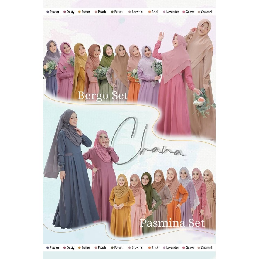 Chana by Kyana / Gamis Ori / Gamis set / Khimar / pashmina / Gamismodern12