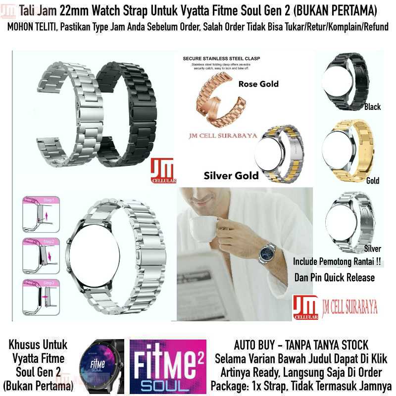 Watch Strap Vyatta Fitme Soul Gen 2 - Tali Jam 22mm Stainless Steel Full