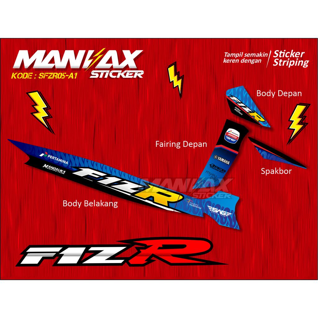 sticker stiker striping yamaha fizr fiz r f1 zr 2001 2002 list body standar - variasi striping fiz r