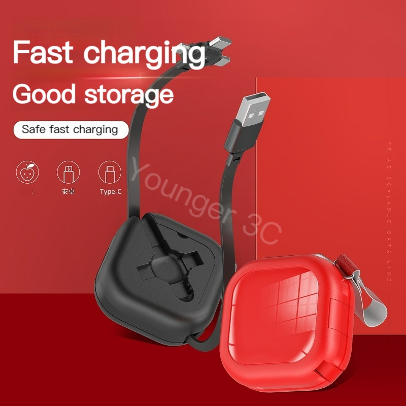 3in1 Kabel Data / Charger Micro Usb / Type C 5A Fast Charging Panjang 1M Untuk Hp