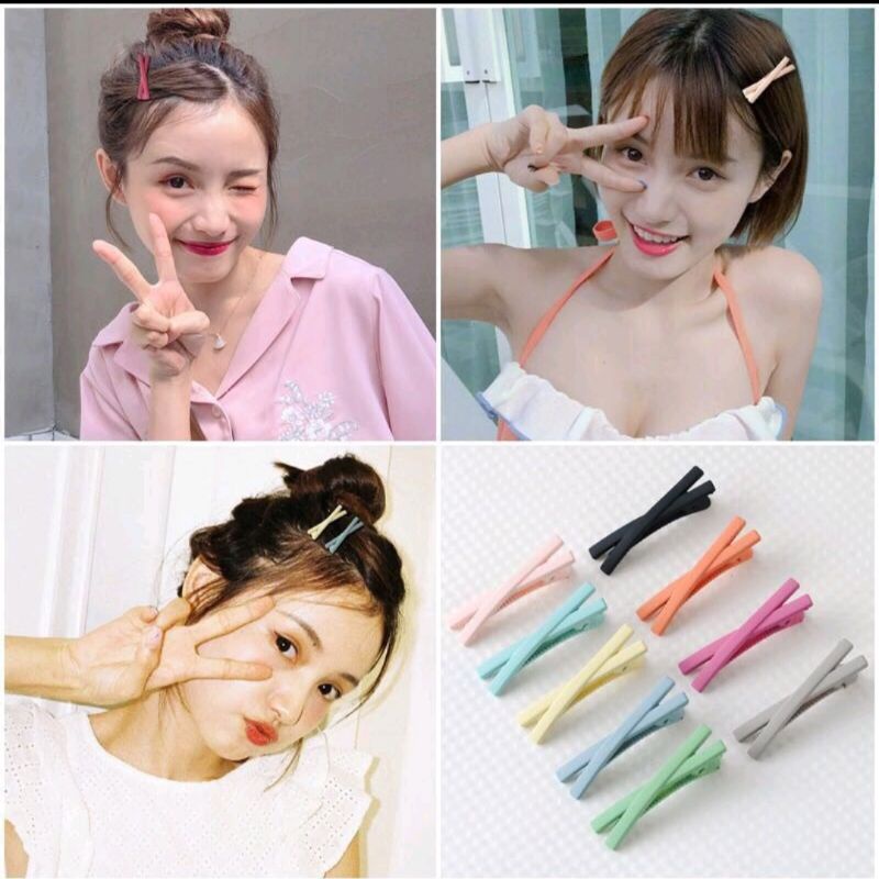 Jepit Rambut Korea Model Silang Warna Warni Hair Clip Hair Pin Jepit Poni Aksesories