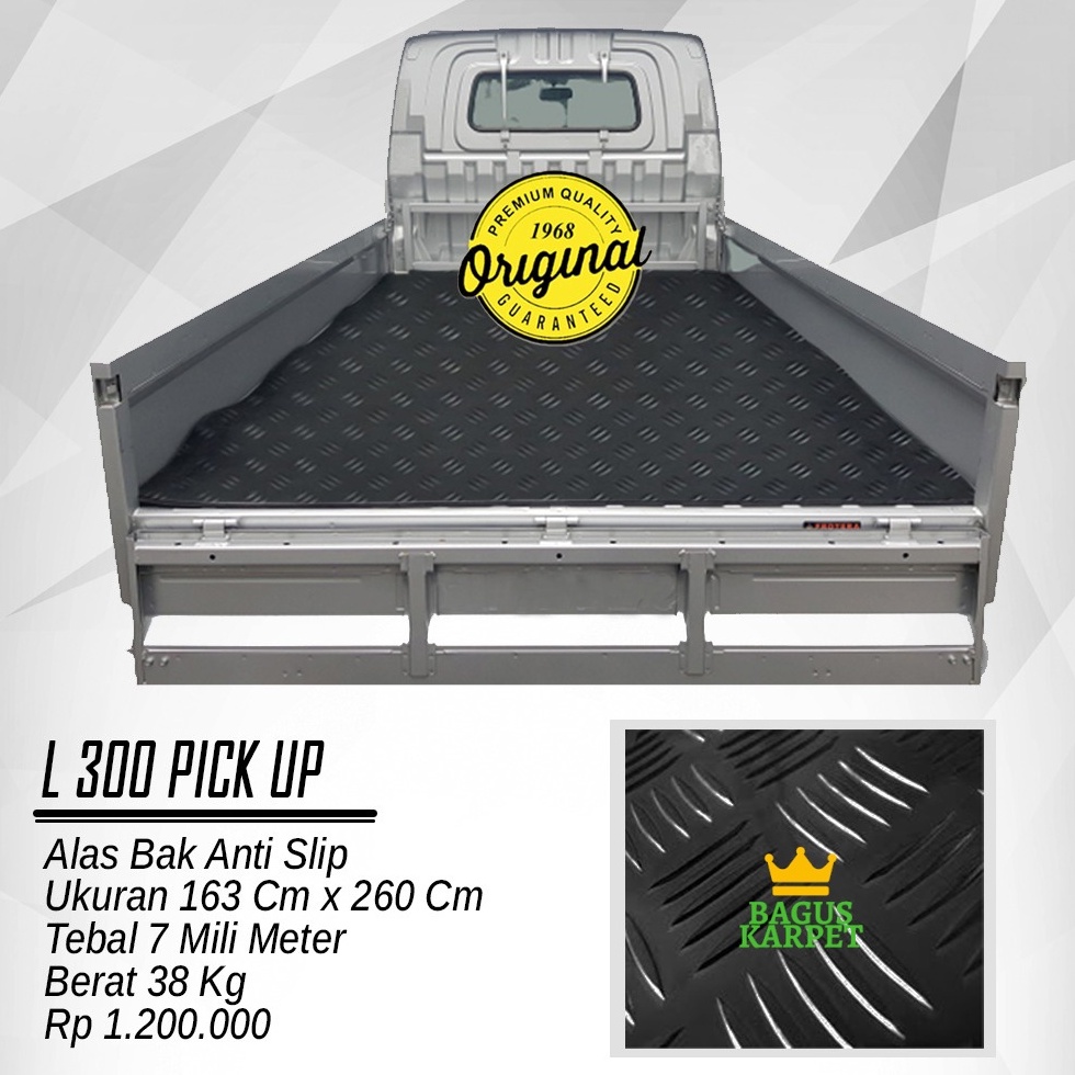 BagusKarpet - Karpet Karet Bordes Alas Bak Mitsubishi L300 PickUp 163 x 260 cm 7 mm