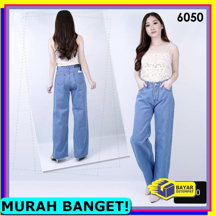 Yelvis Jigae Kulot Jeans Ripped Sobek Bf Boyfriend Hw Highwaist B AP308 Fwr - Celana Kulot Jeans P