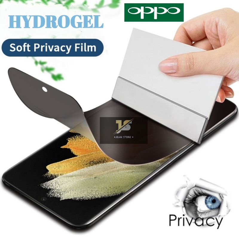 HYDROGEL ANTI SPY OPPO A3S A33 2020 A35 A5S A51 A52 A53 A53S A54 A59 A57 A5/A9 2020 A71 A74 4G 5G A83 A92 A93 A91 A95 A94 F1 F1S F5 F9 F9 PRO F11 F11 PRO F15 NEO 3 5 7 RENO 7 SE 5G 7 4G 7 5G 7 PRO 5G 7Z 5G A96 A36 A76 A57 A57 5G A57 2022 2 2F 3 3 PRO 8Z