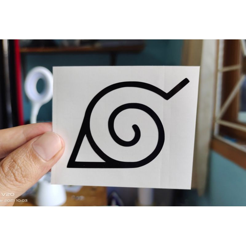 

stiker logo konoha Naruto custom cutting stiker murah