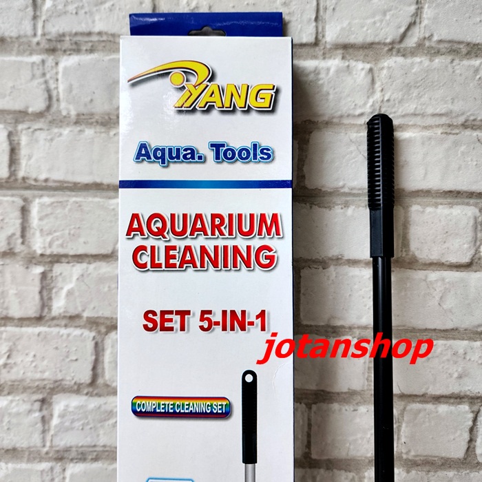 YANG YP AQUA TOOLS 5 in 1 tongkat pembersih kaca akuarium algae scraper scratcher 5in1 aquatools cleaning aquarium