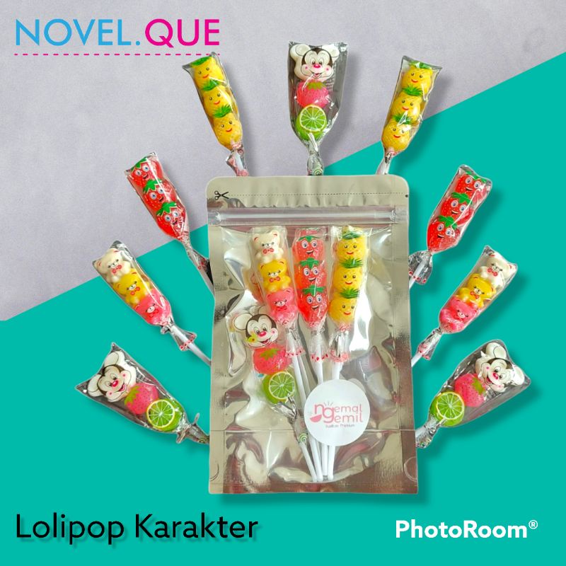 

Lolipop karakter lucu 3in1 mixed (harga per pack)