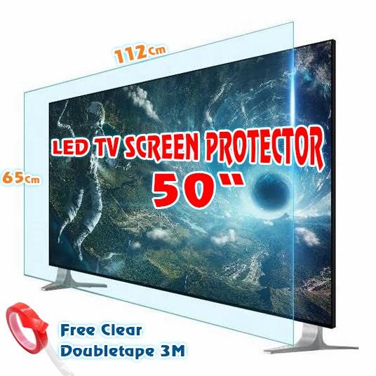 Pelindung Layar TV LED 50"inch _Akrilik _ Screen guard-Tempered glass
