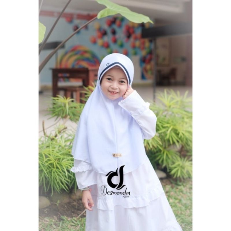 Kerudung AYUKA LIST SD SMP SMA anak instant Ori By Desmonda Hijab Premium 3th - 6 tahun terbaru | jilbab lucu bayi Perempuan sekolah instan tk 4 - 5 thn | hijab Tanggung baby sd bahan jersey lembut adem |Fashion