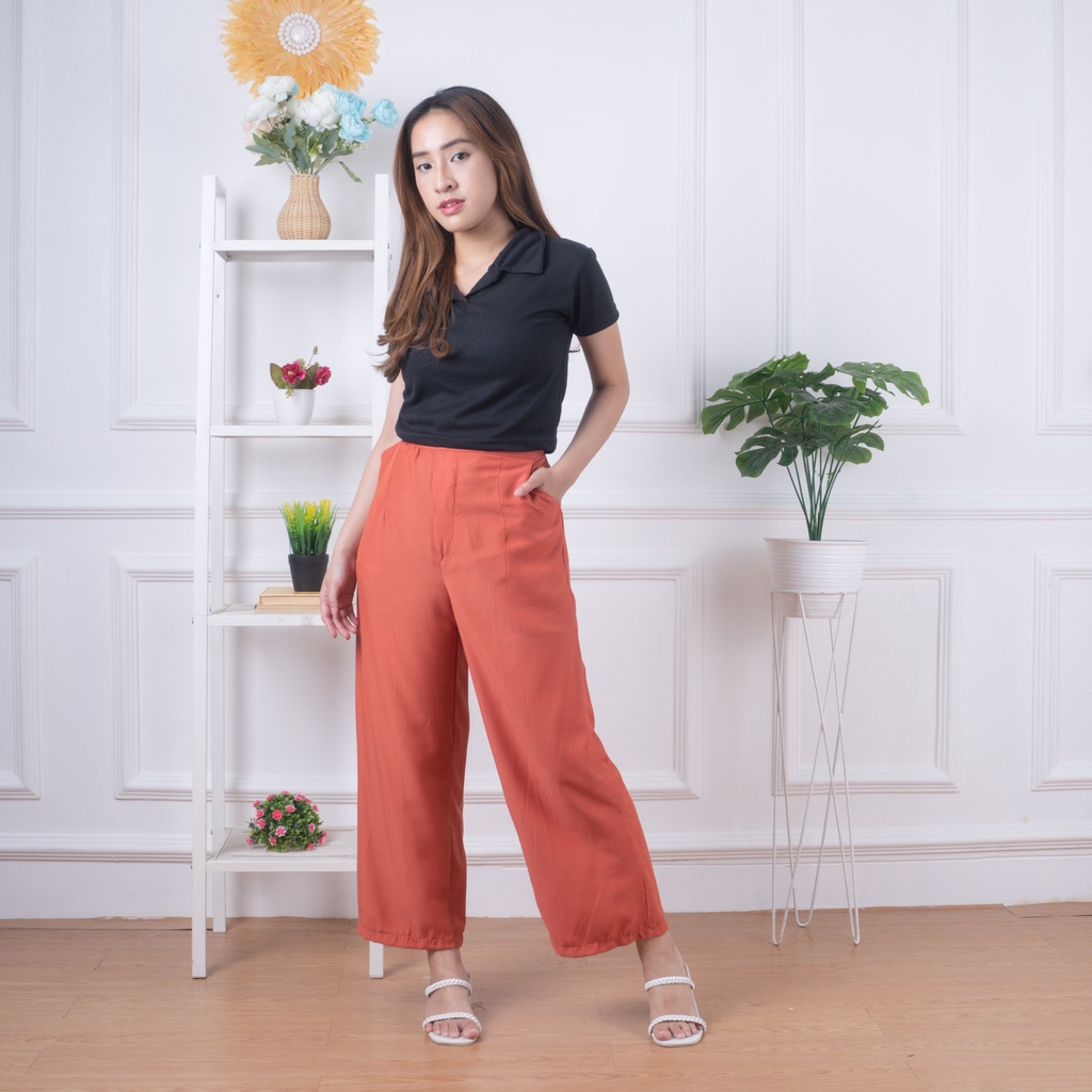 IL - Cozie Pants Highwaist Cullote Pants / Celana Kulot Wanita / Petite Friendly Belum ada penilaian 3 Terjual