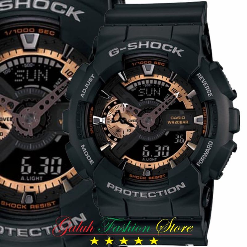 Gshock Jam Tangan Casio Gshock GA110 / GA 110 Original Black Rosegold