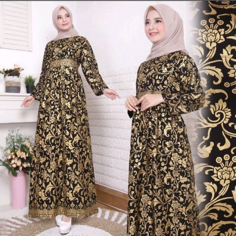 Gamis Batik Jumbo Bakung Kembang Gede