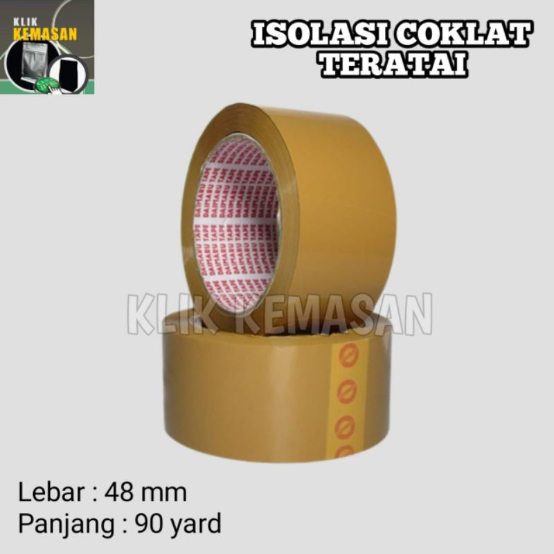 

unik isolasi solasi selotip lakban coklat besar teratai 45 mm 90 yard