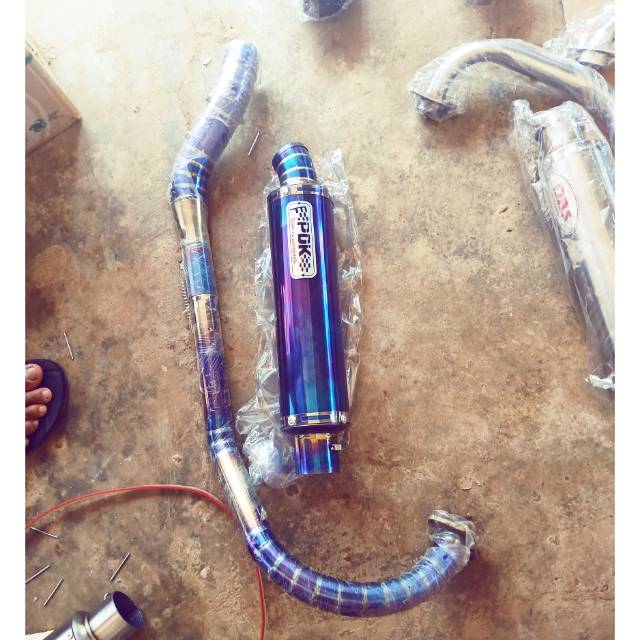 Knalpot pdk for vixion bluemon