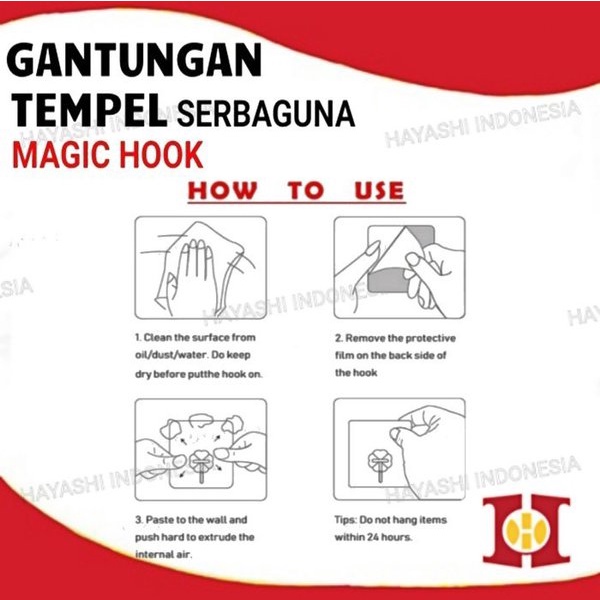 Gantungan Hook Hanger Kait Tempel Dinding Dapur Kamar Mandi Baju-5pcs