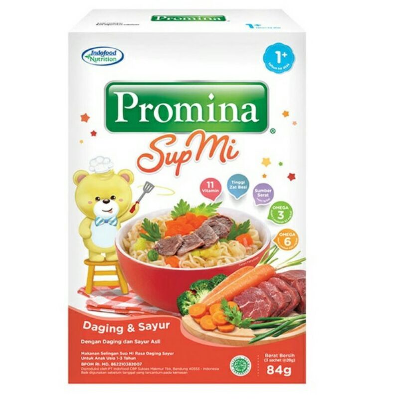 Makanan Bayi Promina Sup Mie Ayam Sayur &amp; Daging Sayur 120gr / Promina Mi Batita 75gr / instant instan mie mi noodle 12+