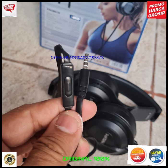 J390 ORIGINAL PHILIPS BANDO HEADPHONE HEADSET STEREO EARPHONE IN EAR 3.5 MM DOBEL BASS HANDSFREE DOUBLE BAS EARPOD SUPER HF SUPER PREMIUM MIC KABEL MUSIK CALL NELPON HP AUDIO SOUND SUARA VOKAL KARAOKE WIRED HEADPHONES HIFI J390  Headphone Headset Bando Ph