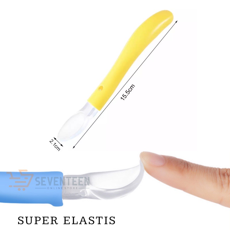 SEVENTEEN SENDOK MAKAN BAYI SILIKON SENDOK SILIKON LENTUR SPOON SILICONE BABY BPA FREE PERLENGKAPAN BAYI