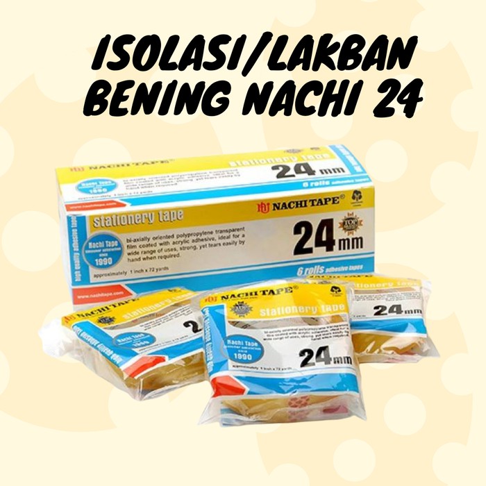 Solasi Isolasi Lakban Bening Nachi 24mm