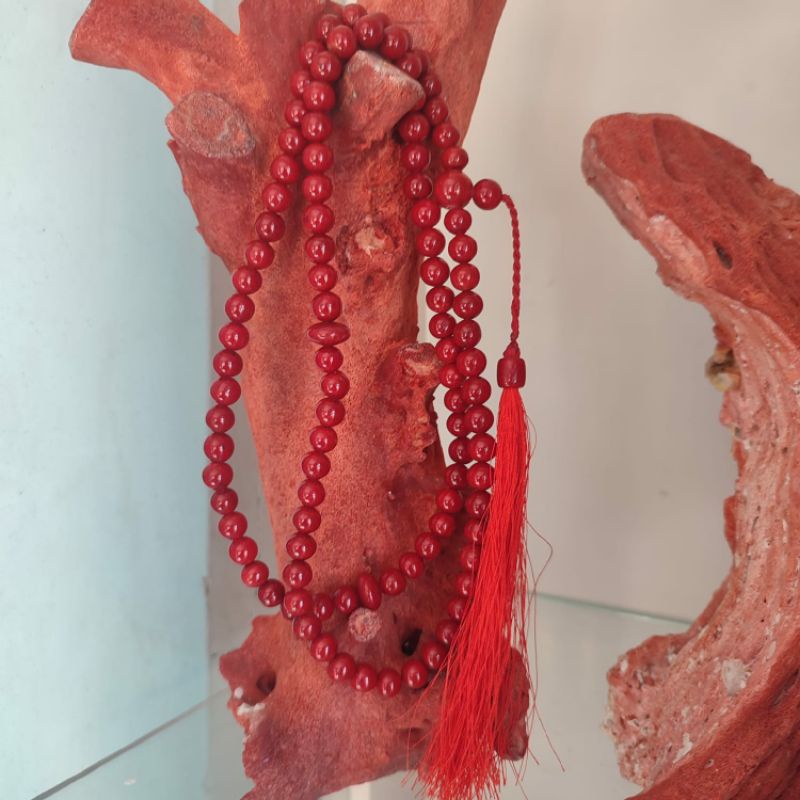 tasbih muslim red corral 8mm