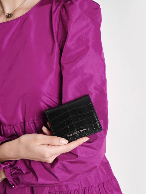 12.12 SALE | CK Croc-Effect Small Wallet