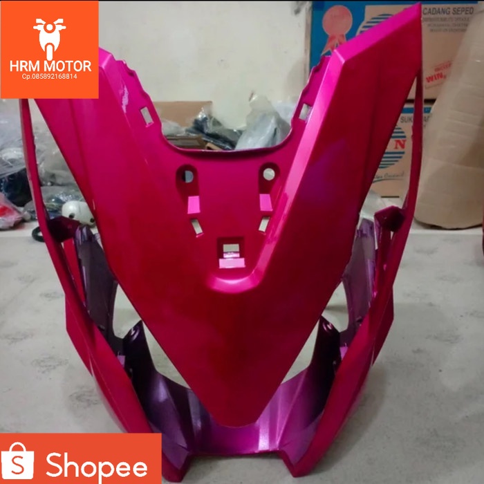 Cover tameng body lampu depan beat fi new ESP pink magenta