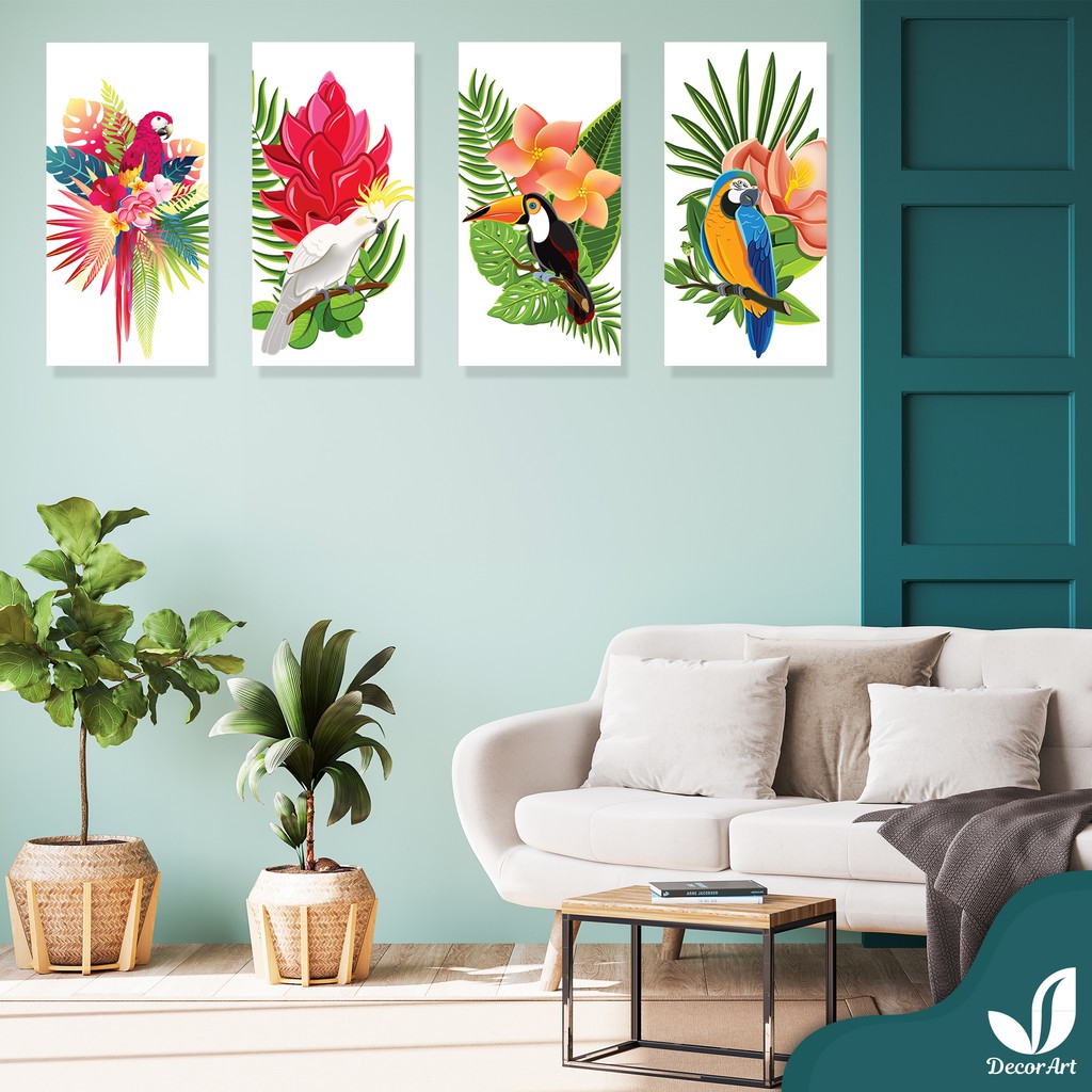 Decor Art Wall Decor Hiasan Dinding Kamar Pajangan Rumah Dekorasi Tropical Burung An1 Shopee Indonesia