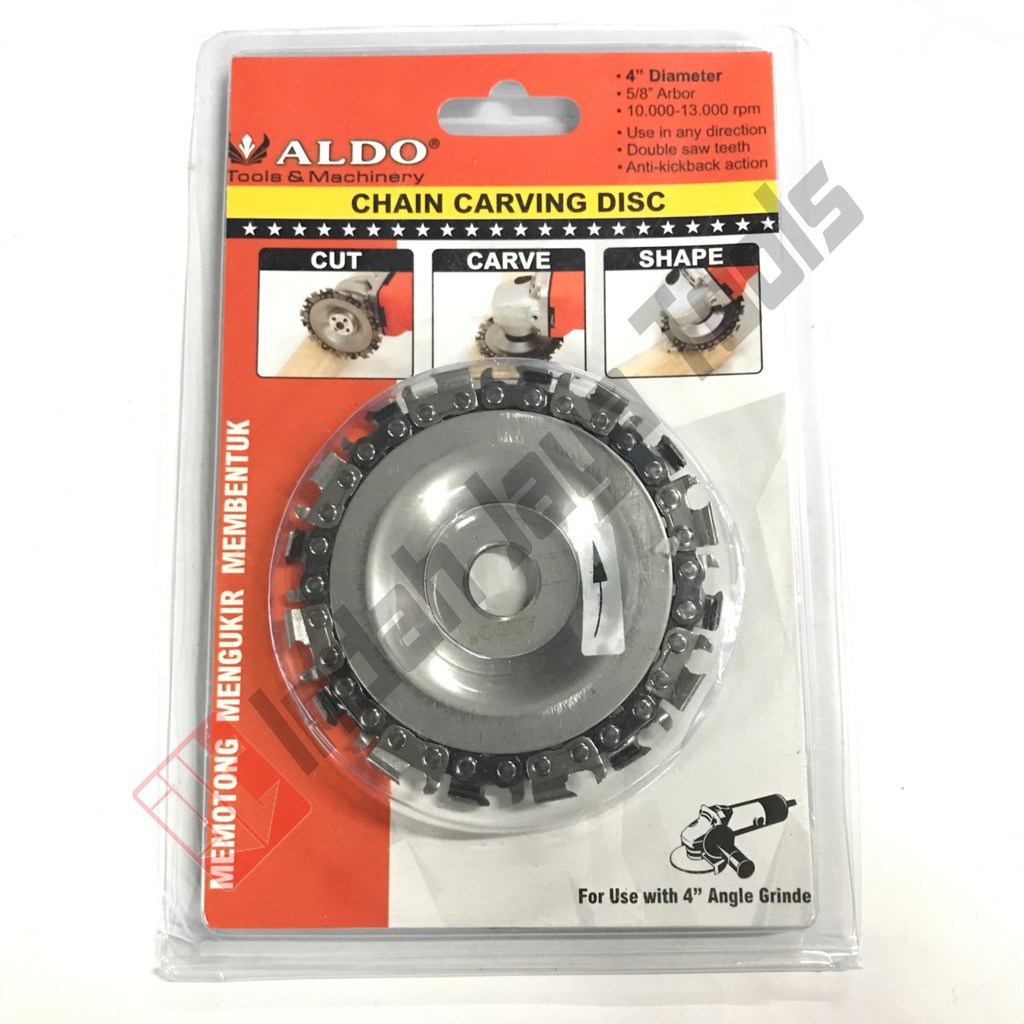 ALDO Chain Carving Disc Mata Gerinda Potong Kayu Chainsaw Ukir Rantai