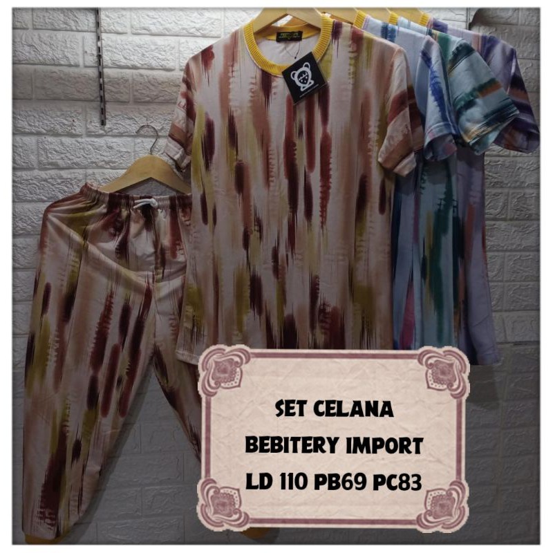 SETELAN WANITA PRETTY CUTE CELANA PANJANG