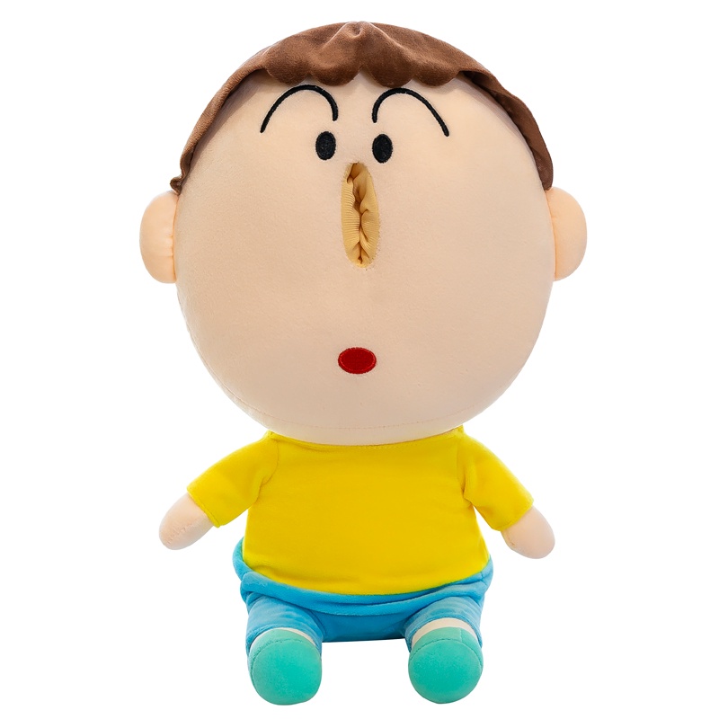 Mainan Bantal Kotak Tisu Bentuk Crayon Shin-chan Bahan Plush Lembut Untuk Hadiah Kekasih