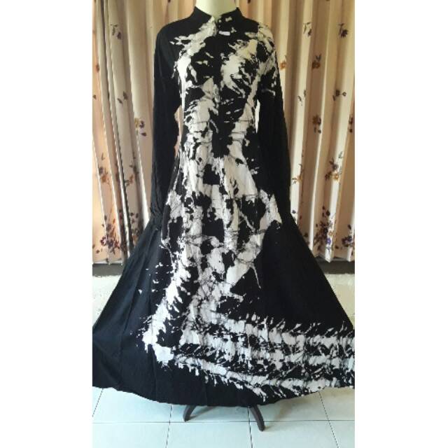 Gamis twill ori LD 115PB 140.busui resleting depan.