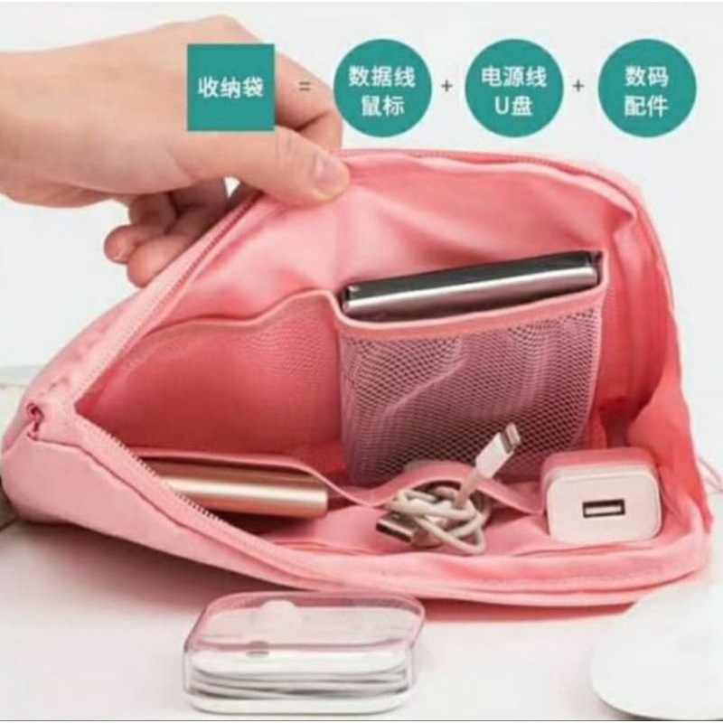 Gadget Pouch / Dompet Hp-Charger-Cable-Adaptor/ Dompet Multifungsi