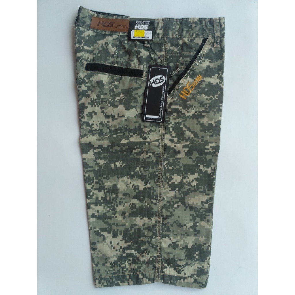  Celana  Pendek  Pria  Distro Motif  Army  Bahan Katun Halus 