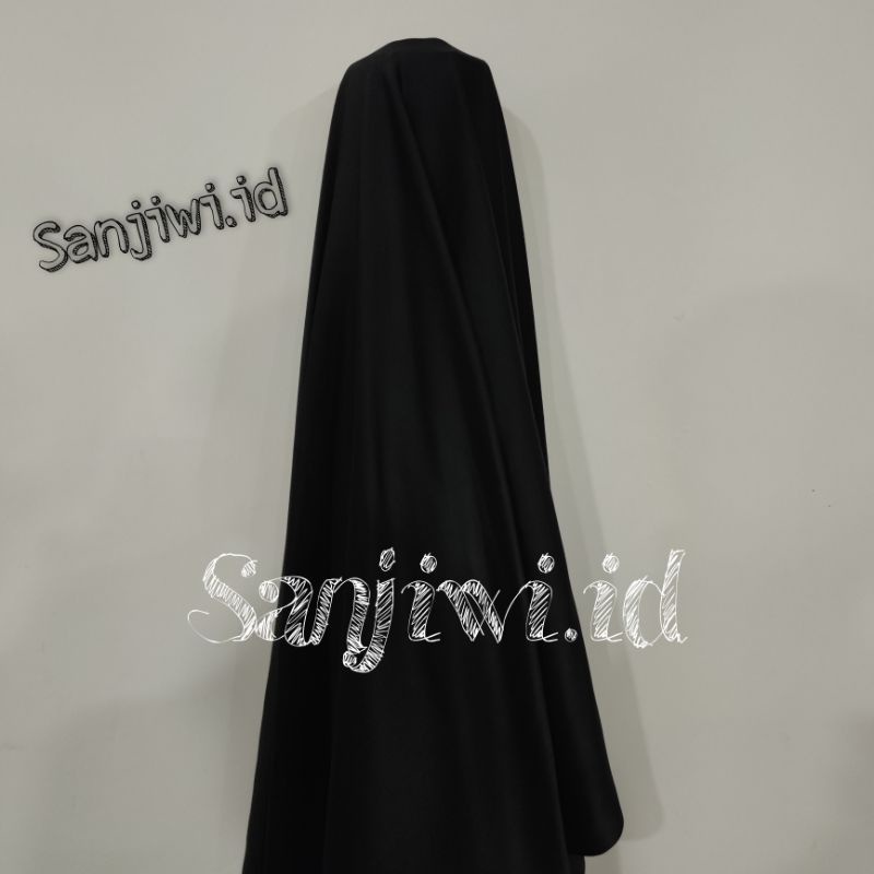Kain SATIN VELVET PREMIUM / Kain Satin Bridesmaid High Quality-Hitam