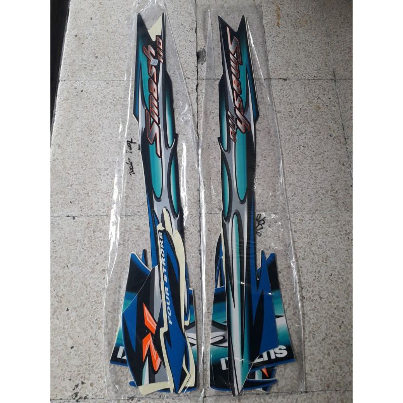 striping  lis smash R th 2007 biru silver merah
