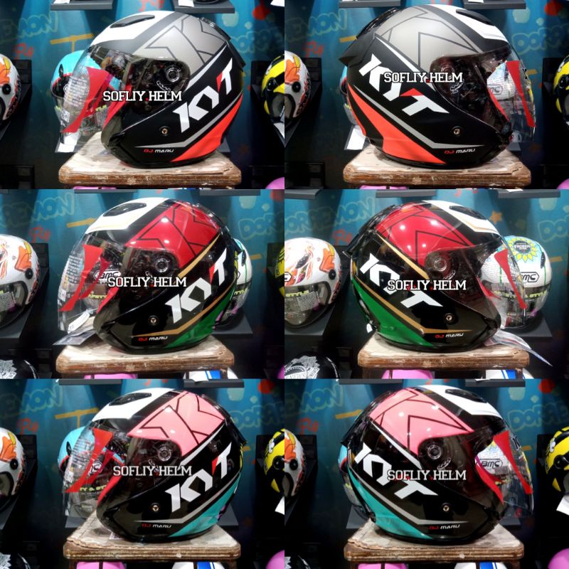HELM KYT DJ MARU #17 MOTIF HELM HALF FACE KYT DJMARU KYT HALF FACE