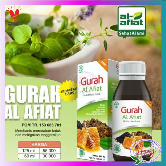 Sirup Madu Gurah Al Afiat 125ml Obat Herbal Batuk Dahak Radang Tenggorokan